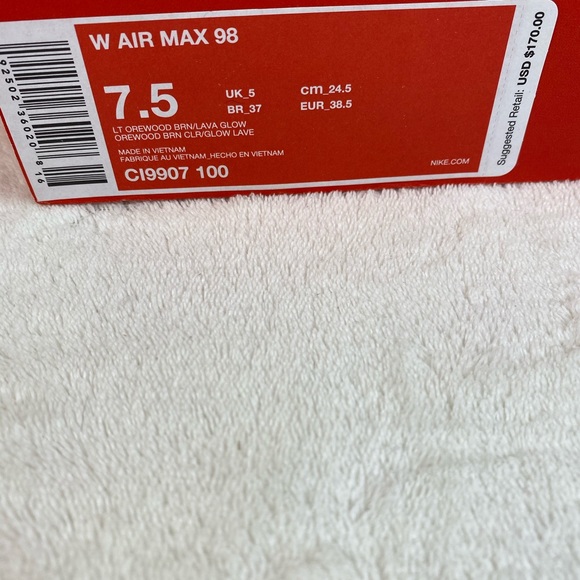 NIKE WOMEN AIR MAX 98 ROSE GOLD LT OREWOOD BROWN - Picture 8 of 8